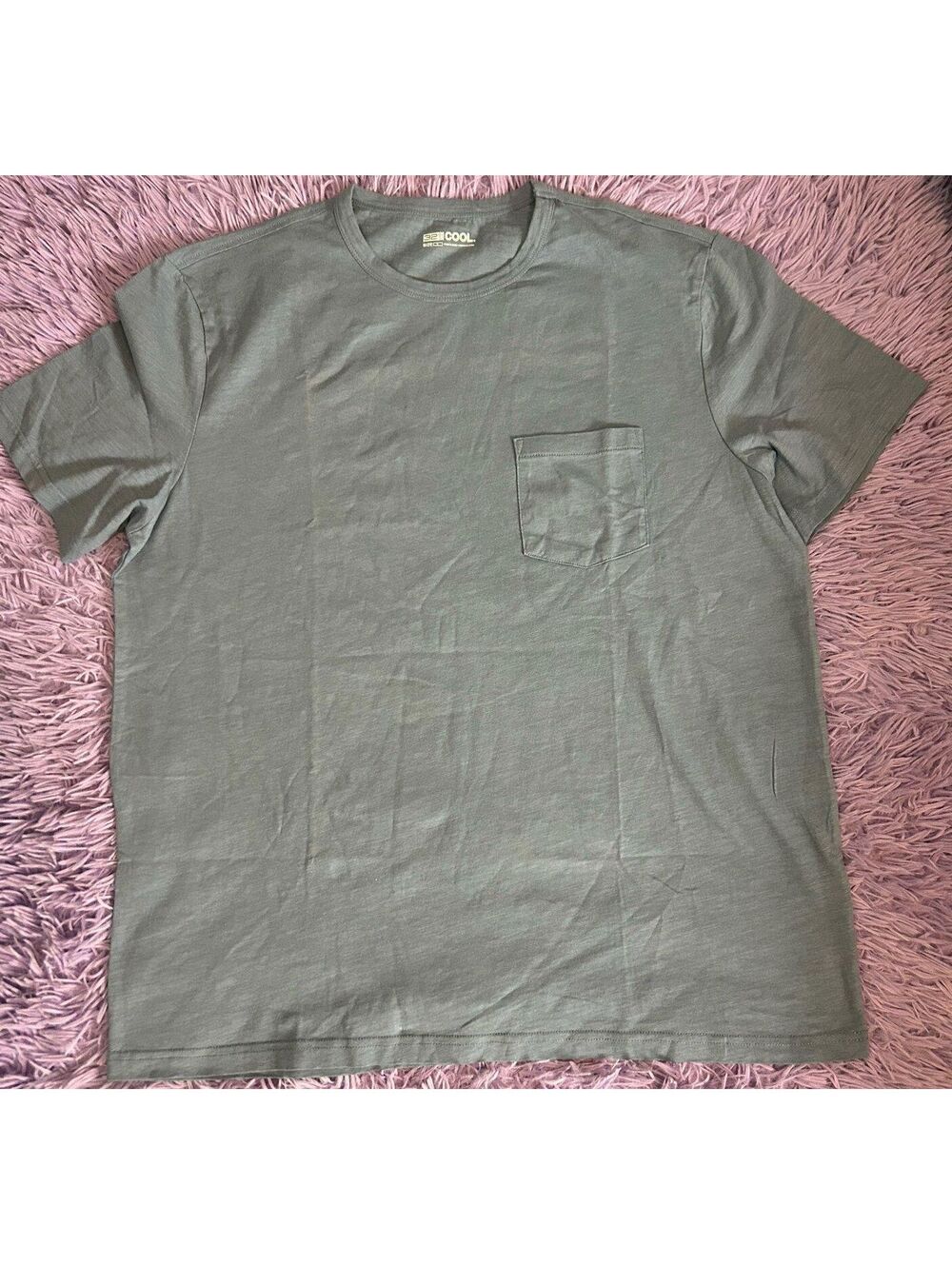 32 Degrees Cool Men’s Blue Short Sleeve T-Shirt Casual Crewneck Tee See Flaws